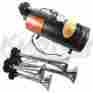 Z003 Z004 Kmotor New 150 Psi 3 Liter 12v Air Compressor With 4 Trumpet Chrome Train Horn