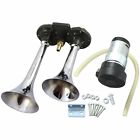 Afauto2016 Z007-af New Chrome Dual Trumpet Compact Air Horn Compressor 711766873608