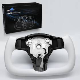 Ts-ykwh-lp-001-zm Zimablue Yoke Steering Wheel Nappa Leather Heated Tesla Model 3 Y Ts-ykwh Lp 2017-2023