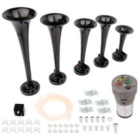 10817494 Zonemotive 5x Dixie Trumpet Car Air Horn Kit Fits Dukes Of Hazzard General Lee Black R/l