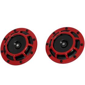 11254071 Zonemotive Red Grill-mount Car Horns 125 Mm For Suv Truck Yacht Universal 12v 115db