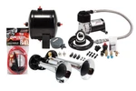 Kleinn HK1 Universal Chrome Dual Train Horn Kit & 120 Psi Air Compressor 151DB. Fixed Price $299.95.