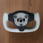 Heated Steering Wheel, White Car Racing C12 As Is. Fixed Price $85.00.