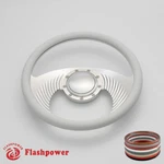 14" Billet Steering Wheels White Half Wrap Chrysler New Yorker Imperial Cordoba. Fixed Price $155.50.