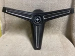 Used 1970-73 Ford Mustang Rimblow Steering Wheel Pad & Emblem And Inserts. Fixed Price $275.00.