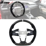 Fits 16-21 Honda Civic Carbon Fiber Steering Wheel Alcantara White Stitch &. Fixed Price $289.99.