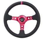 Nrg RST-006FH Reinforced Steering Wheel 350MM/3IN. Deep Black Leather/fushia. Fixed Price $141.95.