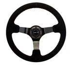 Nrg Reinforced Steering Wheel (350MM 3IN. Deep) Blk Suede W/red Bball. Fixed Price $167.10.