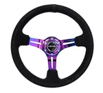 Nrg Reinforced Steering Wheel (350MM 3IN. Deep) Suede/blk Stitch W/neochro. Fixed Price $180.00.