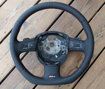 Flat Bottom New Leather Steering Wheel For Audi A6 C6 A8 S8 A4 B7 Q7 S-line 3. Fixed Price $625.00.