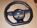 2013- 16 Audi S4 Flat Bottom Leather Steering Wheel W/ Paddle Shift 8K0419091. Fixed Price $174.95.