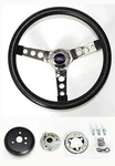 49-56 Ford Ranch Wagon Skyliner Grant Black Steering Wheel 13 1/2 Chrome Spokes. Fixed Price $119.92.