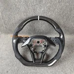 Carbon Fiber Black Leather Sport Steering Wheel For Honda Accord 2018-2023. Fixed Price $350.00.