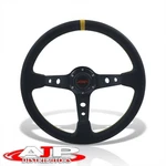 Black Pvc Yellow Stitching Deep Dish Aluminum Jdm Sport 14" 350MM Steering Wheel. Fixed Price $42.00.