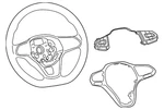 Genuine Volkswagen Steering Wheel 11K-419-089-L-YPG. Fixed Price $117.48.