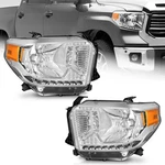Left & Right Chrome Headlights Front Lamps Halogen For 2014-2021 Toyota Tundra. Fixed Price $57.99.