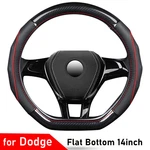 For Dodge Challenger Flat Bottom Steering Wheel Cover Small-size 14 Inch Leather. Fixed Price $32.94.