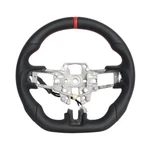 Full Leather Flat Sport Steering Wheel Fit Ford Mustang Gt 2018-2023 With Heated. Fixed Price $259.00.