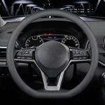 Lkwlikei Nappa Leather D Shape Car Steering Wheel Cover, Non-slip, Black. Fixed Price $28.12.