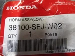 New Oem 2012-15 Honda Low Note Horn Assembly 38100-SFJ-W02 Civic. Fixed Price $39.95.