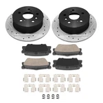 Toyota Avalon Camry Lexus ES350 2013-2017 Rear Drilled Rotors & Brake Pads. Fixed Price $53.21.