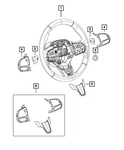 Genuine Mopar Steering Wheel 6VE05GTVAA. Fixed Price $181.30.