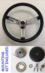 Gto Firebird Lemans Bonneville Grant Black Chrome Spoke Steering Wheel 13 1/2". Fixed Price $109.76.