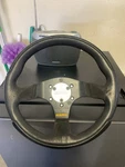 Momo Steering Wheel Typ D Kba 70225 300 Black Leather W/ Quick Release Lqqk. Fixed Price $100.00.