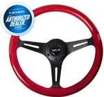 New Nrg Steering Wheel Red Classic Wood Grain 3 Spoke Black Center ST-015BK-RD. Fixed Price $160.00.