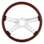 United Pacific 88217 Steering Wheel, Wood Rim, With Chrome Spokes. Fixed Price $201.80.