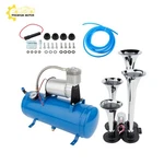 For Train Truck 4 Trumpets Air Horn 150PSI Compressor Kit Tank Gauge. Fixed Price $102.82.