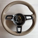 Manual Oem Porsche Steering Wheel 991.2 911 Carrera 718 Cayman, Boxter, Tan. Fixed Price $500.00.