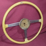 1948 Chevy Banjo Steering Wheel German Helmet Bomba Chevrolet Accessories. Fixed Price $1250.00.