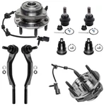 6-LUG Front Ball Joints Tie Rods Wheel Hubs For 2003-2009 Chevrolet Trailblazer. Fixed Price $187.95.