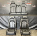 11-18 Audi A8 Set Of Power Front & Rear Black Leather Seats. Fixed Price $800.00.