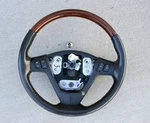 Steering Wheel, Black Leather And Wood, P25756960, 2005 Cadillac Srx, '04-'09. Fixed Price $85.00.