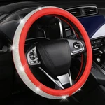 Bling Diamond Leather Steering Wheel Cover For Women Girls With Crystal Rhine.... Fixed Price $27.08.