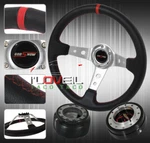 AE86 Corolla Deep Dish Drifting Red Stitching Steering Wheel + Quick Release Hub. Fixed Price $74.04.
