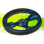 Nrg RST-001BL 320MM Black Leather Blue Accent Trim Inserts Racing Steering Wheel. Fixed Price $134.00.