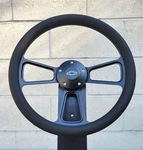 14" Black Billet Steering Wheel Vinyl Half Wrap Licensed Chevy Bowtie Horn. Fixed Price $155.82.