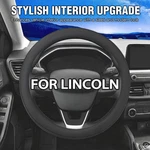 Car Steering Wheel Cover Large-size For Lincoln 15.5-16" Leather Black Protector. Fixed Price $23.99.
