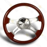 W-power 406MM Dark Wood Grip 5-HOLE 16" Billet 4- Spoke Steering Wheel W/horn. Fixed Price $139.24.