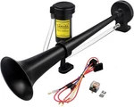 12V 150DB Car Air Horns 18 Inches Black Zinc Single Trumpet Truck. Fixed Price $17.66.