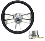 1995 - 2001 Chevy S10 5/6 Hole Black And Billet Steering Wheel Kit With Adapter. Fixed Price $222.06.