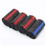 15"IN Suede Cowhide Leather Steering Wheel Cover&regression Sign Stitch Wrap. Fixed Price $14.49.