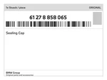 Genuine Bmw Sealing Cap 61-27-8-858-065 New. Fixed Price $14.10.