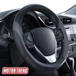 Motor Trend Car Steering Wheel Cover Sport Leather Dark Gray Black 15" Universal. Fixed Price $20.90.