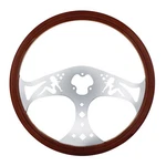 United Pacific 88219 Steering Wheel, Wood Rim, With Chrome Spokes, "lady". Fixed Price $182.68.