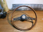 Fiat 124 850 1200 Woodgrain Spoke Steering Wheel. Fixed Price $399.00.