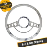 Billet Specialties 30725 Classic 14" Half Wrap Steering Wheel Only. Fixed Price $369.58.